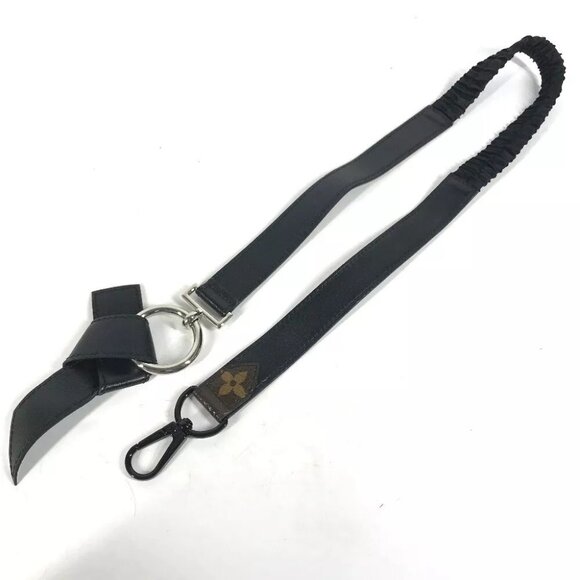 LOUIS VUITTON Monogram Included strap Shoulder strap Leather Black/Brown - Picture 9 of 10